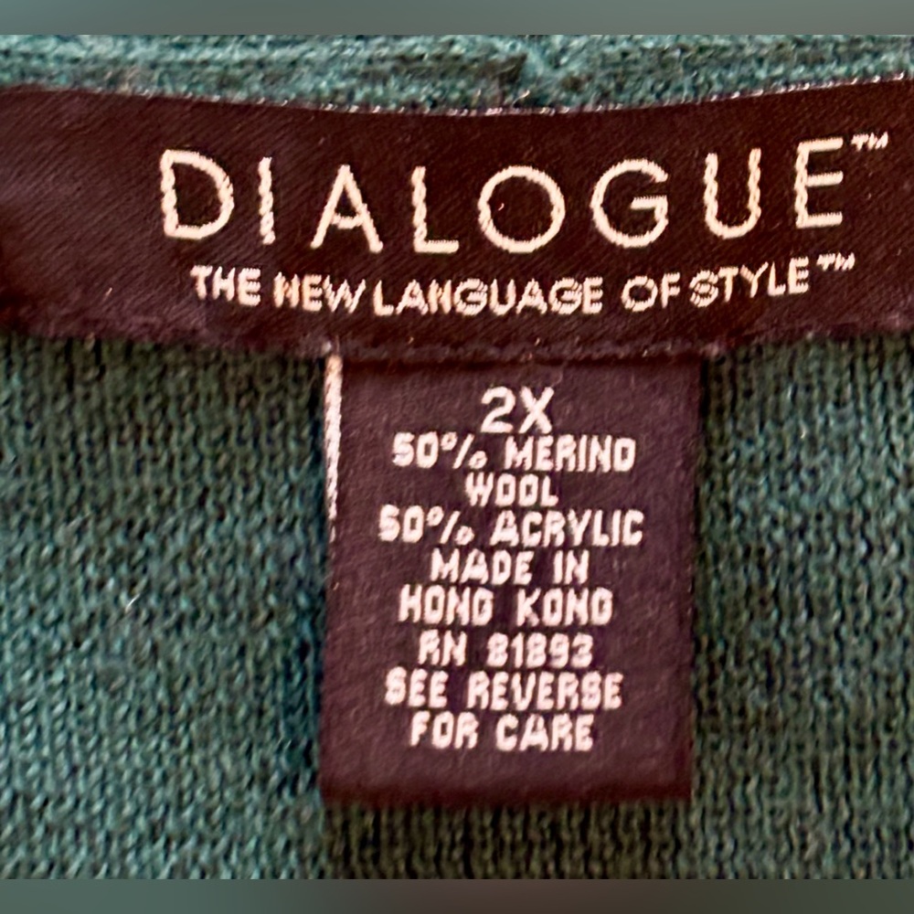 Dialogue Merino Blend Long Sweater Coat 2X - Picture 3 of 5